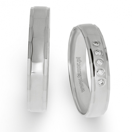 Obrączki ślubne Zirkon - F-018-W L