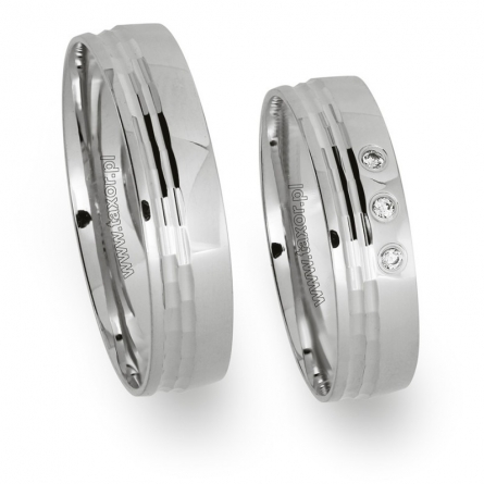 Obrączki ślubne Zirkon - F-023-W L