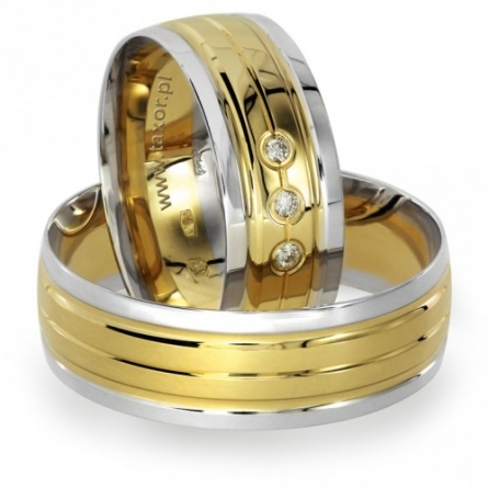 Obrączki ślubne Zirkon - H-030