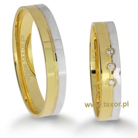 Obrączki ślubne Zirkon - H-054 L
