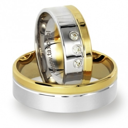 Obrączki ślubne Zirkon - H-052