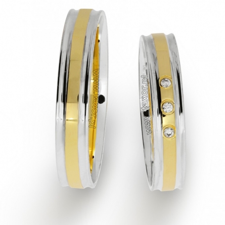 Obrączki ślubne Zirkon - H-057 L