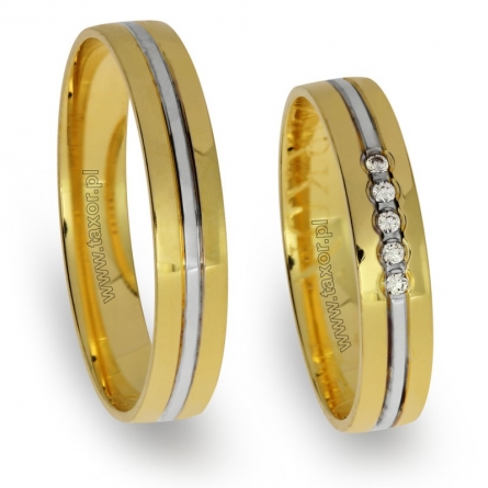 Obrączki ślubne Zirkon - H-067 L
