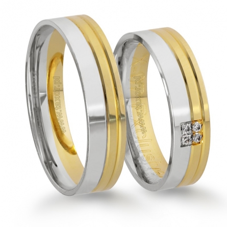 Obrączki ślubne Zirkon - X-007 L