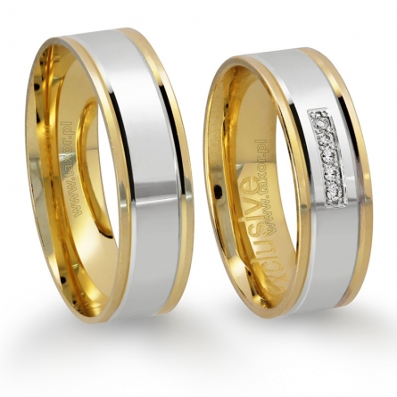 Obrączki ślubne Zirkon - X-013 L