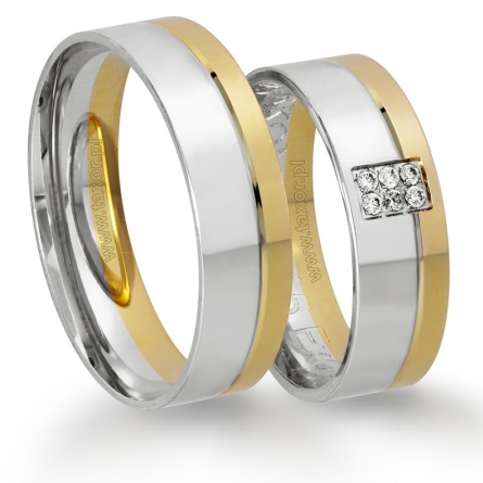 Obrączki ślubne Zirkon - X-015 L