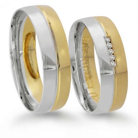 Obrączki ślubne Zirkon - X-020 L