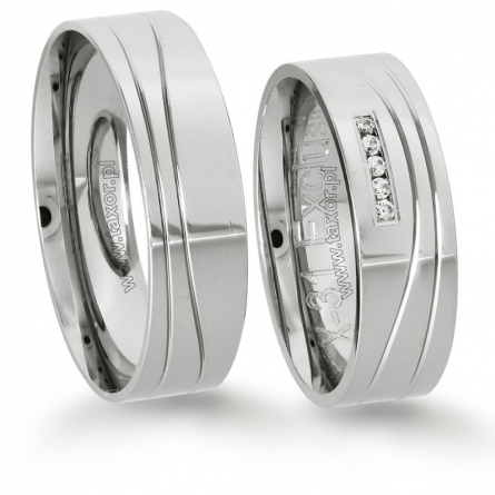 Obrączki ślubne Zirkon - X-031-W L