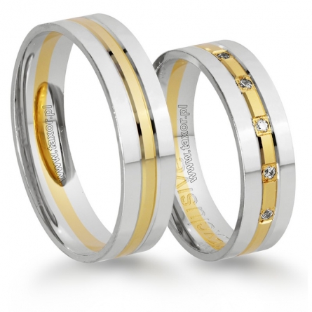 Obrączki ślubne Zirkon - X-044 L