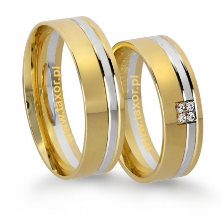 Obrączki ślubne Zirkon - X-001 L