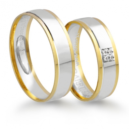 Obrączki ślubne Zirkon - X-003 L