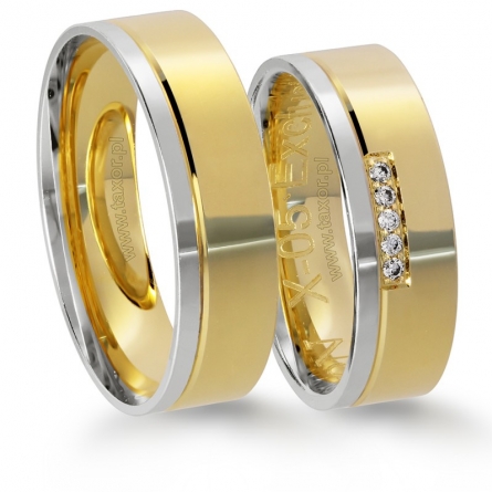 Obrączki ślubne Zirkon - X-005 L