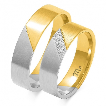 Obrączki dwukolorowe - OE-050 ZS