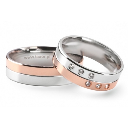 Obrączki ślune Zirkon - P-002
