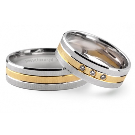 Obrączki ślubne Zirkon - P-003