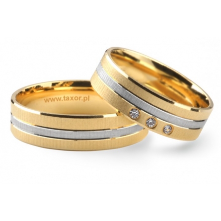 Obrączki ślubne Zirkon - P-006