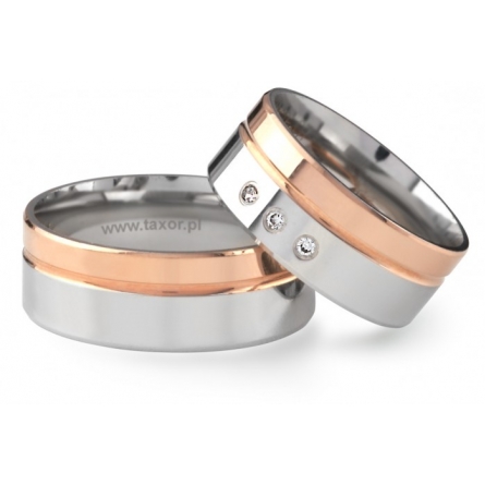 Obrączki ślubne Zirkon - P-007