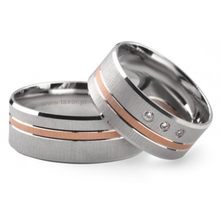 Obrączki ślubne Zirkon - P-009