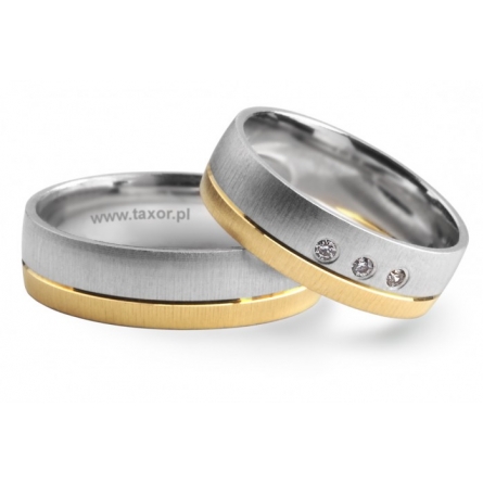Obrączki ślubne Zirkon - P-011