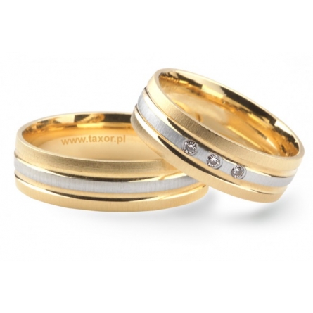 Obrączki ślubne Zirkon - P-016
