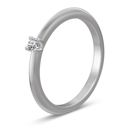 Pierścionek z platyny z brylantem - Pt-05632 / 0.05 ct