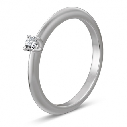 Pierścionek z platyny z brylantem - Pt-05633 / 0.10 ct