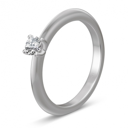 Pierścionek z platyny z brylantem - Pt-05635 / 0.20 ct