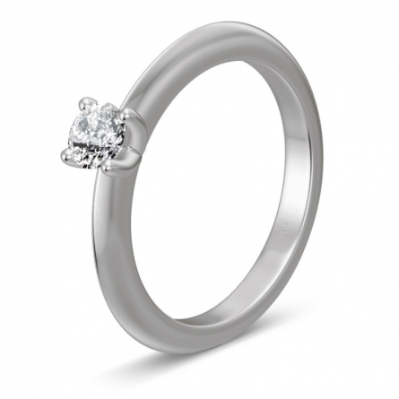 Pierścionek z platyny z brylantem - Pt-05637 / 0.30 ct