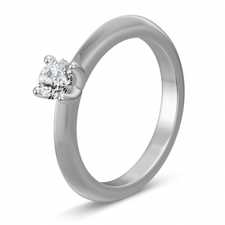 Pierścionek z platyny z brylantem - Pt-05638 / 0.40 ct