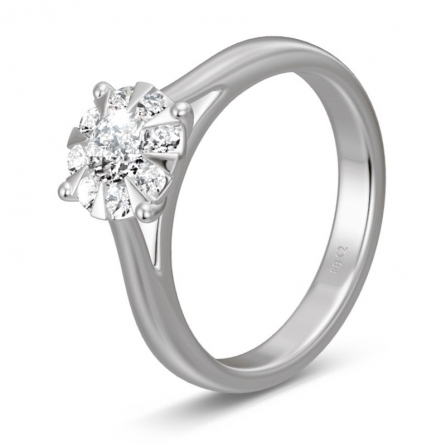 Pierścionek z platyny z brylantem - Pt-5766 / 0.53 ct