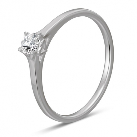 Pierścionek z platyny z brylantem - Pt-57719 / 0.15 ct