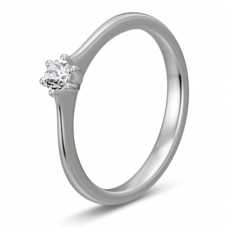 Pierścionek z platyny z brylantem - Pt-82143 / 0.15 ct