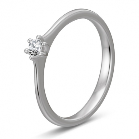 Pierścionek z platyny z brylantem - Pt-82144 / 0.10 ct