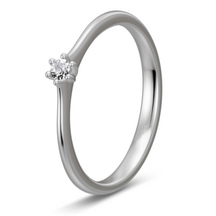 Pierścionek z platyny z brylantem - Pt-85770 / 0.05 ct