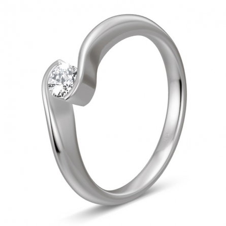 Pierścionek z platyny z brylantem - Pt-85942 / 0.20 ct