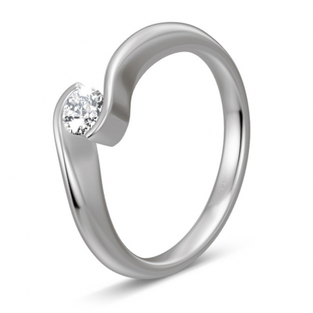 Pierścionek z platyny z brylantem - Pt-85943 / 0.25 ct