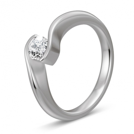 Pierścionek z platyny z brylantem - Pt-85945 / 0.40 ct