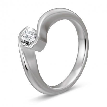 Pierścionek z platyny z brylantem - Pt-85946 / 0.50 ct