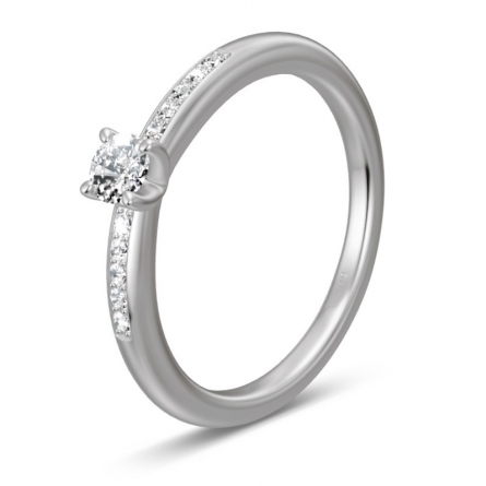 Pierścionek z platyny z brylantem - Pt-85949 / 0.325 ct