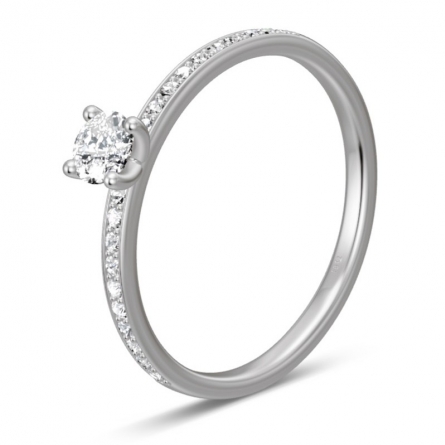 Pierścionek z platyny z brylantem - Pt-85952 / 0.35 ct