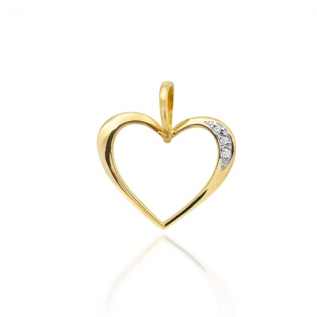 Zawieszka z brylantem serce - Z-0030 / 0.025 ct
