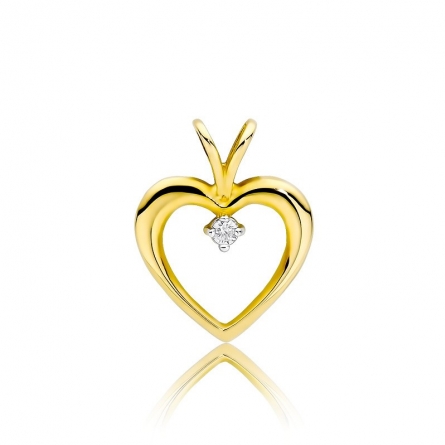 Zawieszka z brylantem serce - Z-0009 / 0.04 ct