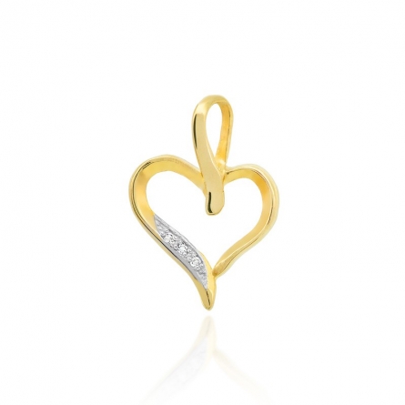 Zawieszka z brylantem serce - Z-0011 / 0.015 ct
