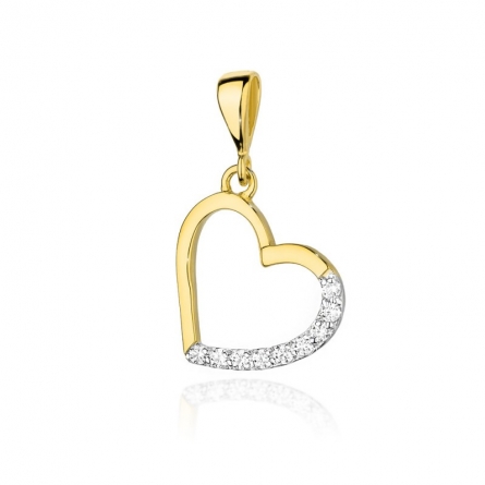 Zawieszka z brylantem serce  - Z-0018 / 0.131 ct
