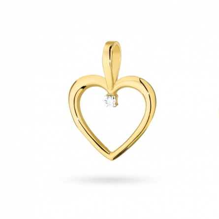 Zawieszka z brylantem serce - Z-0028 / 0.005 ct