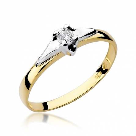 Pierścionek z brylantem - W-088 / 0.04 ct