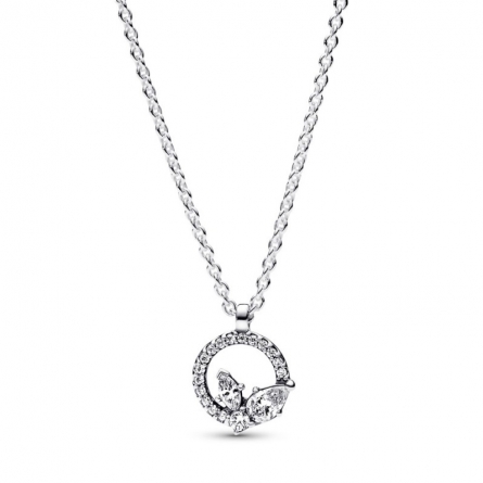 Lśniący naszyjnik z kółkiem i zbiorem roślin - 392620C01