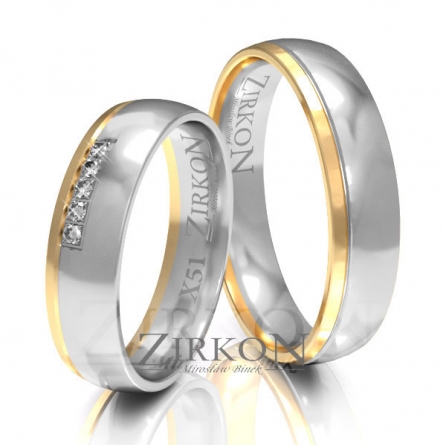 Obrączki ślubne Zirkon - X-051 L