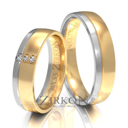 Obrączki ślubne Zirkon - X-055 L