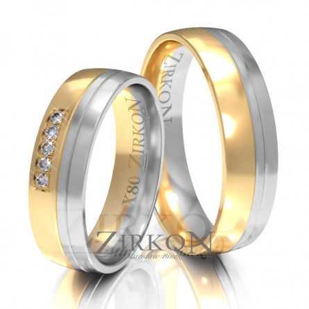 Obrączki ślubne Zirkon - X-080 L
